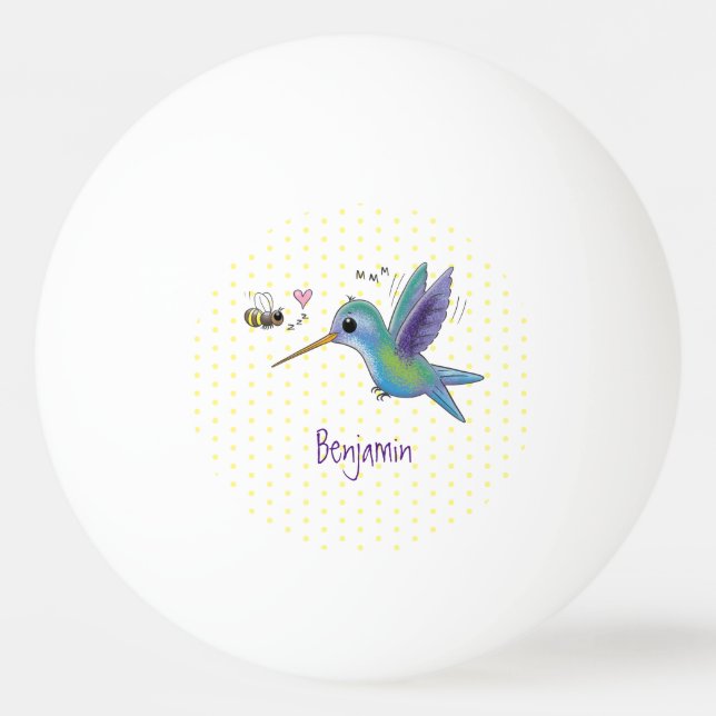 Pelota De Ping Pong Ilustracion de personalizado de abejas (Anverso)