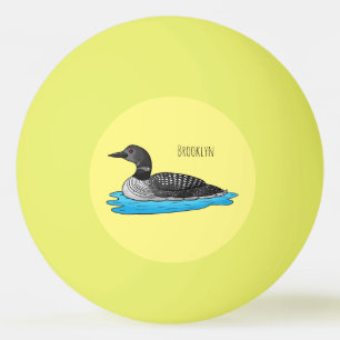 Pelota De Ping Pong Ilustracion de personalizado de aves de Loon