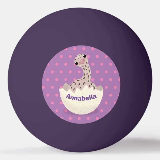 Pelota De Ping Pong Ilustracion de personalizado de avestruz de bebé (Anverso)