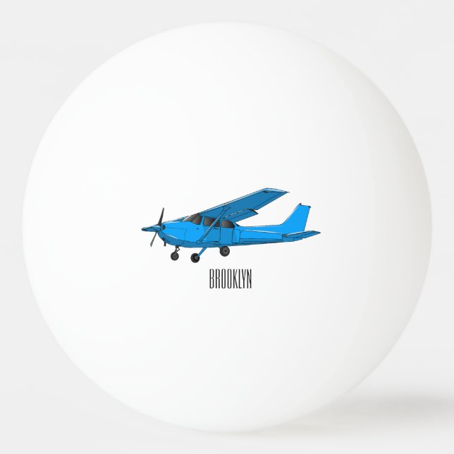 Pelota De Ping Pong Ilustracion de personalizado de aviones (Anverso)