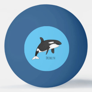 Pelota De Ping Pong Ilustracion de personalizado de ballenas asesina