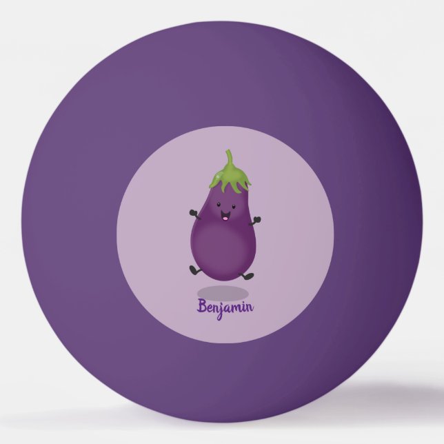 Pelota De Ping Pong Ilustracion de personalizado de berenjenas de bere (Anverso)