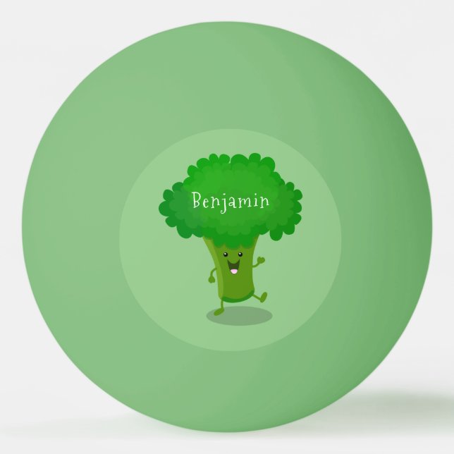 Pelota De Ping Pong Ilustracion de personalizado de brócoli de baile c (Anverso)
