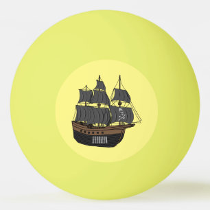 Pelota De Ping Pong Ilustracion de personalizado de buques piratas