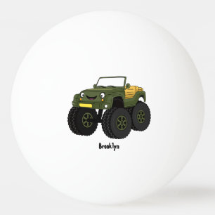 Pelota De Ping Pong Ilustracion de personalizado de camión monstruo ve