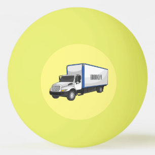 Pelota De Ping Pong Ilustracion de personalizado de camiones de cajas
