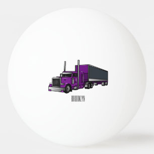 Pelota De Ping Pong Ilustracion de personalizado de camiones semirremo