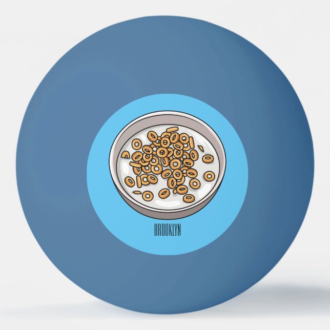 Pelota De Ping Pong Ilustracion de personalizado de cereales (Anverso)