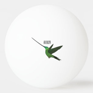 Pelota De Ping Pong Ilustracion de personalizado de colibrí con moto d