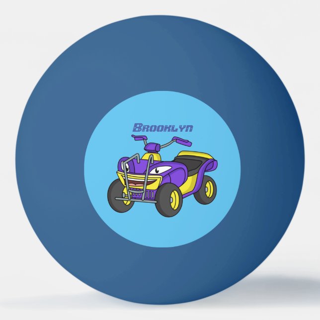 Pelota De Ping Pong Ilustracion de personalizado de cuatro ruedas mora (Anverso)