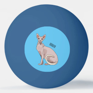 Pelota De Ping Pong Ilustracion de personalizado de gatos Sfinx