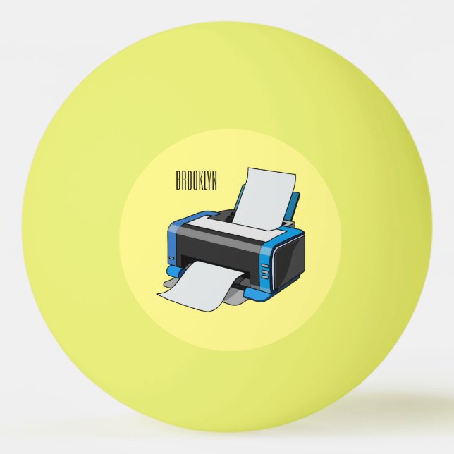 Pelota De Ping Pong Ilustracion de personalizado de impresora (Anverso)