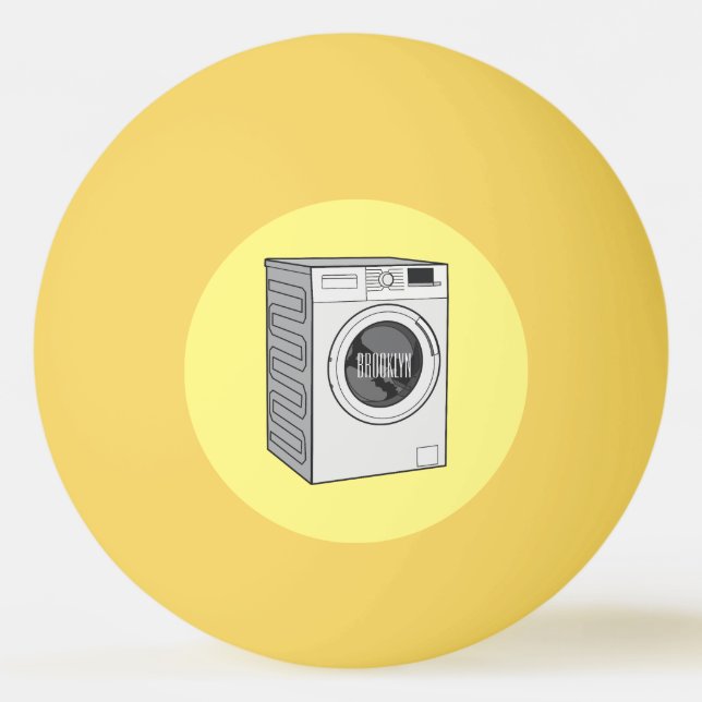 Pelota De Ping Pong Ilustracion de personalizado de lavadora (Anverso)