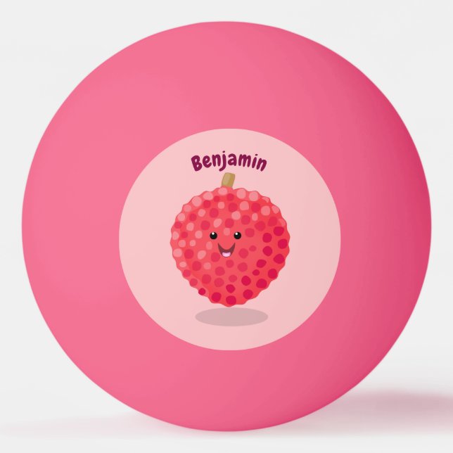 Pelota De Ping Pong Ilustracion de personalizado de linché rosado (Anverso)