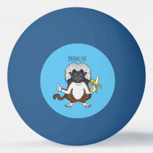 Pelota De Ping Pong Ilustracion de personalizado de mono Tamarin Top d