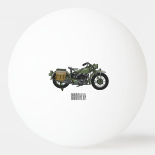 Pelota De Ping Pong Ilustracion de personalizado de motocicleta de cru