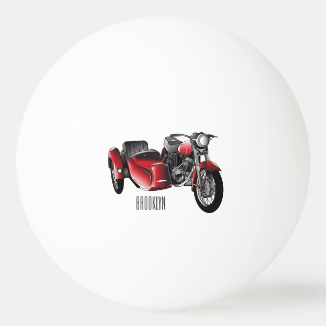Pelota De Ping Pong Ilustracion de personalizado de motocicletas Sidec (Anverso)