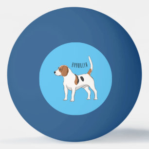 Pelota De Ping Pong Ilustracion de personalizado de perro Beagle