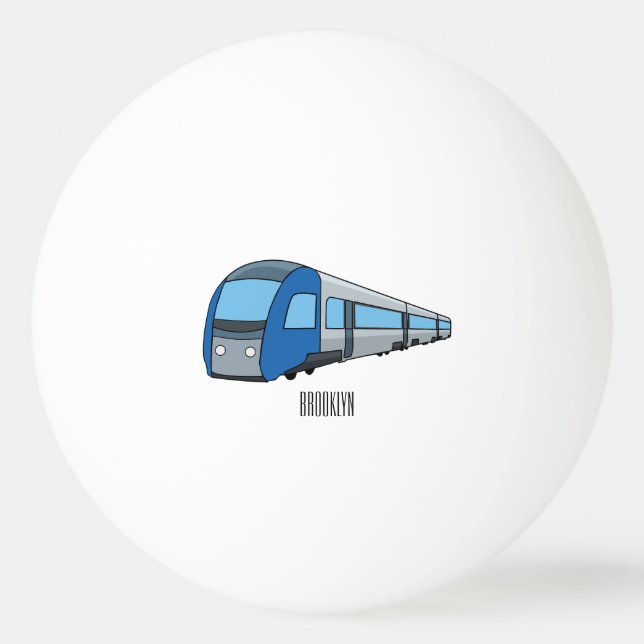 Pelota De Ping Pong Ilustracion de personalizado de trenes eléctricos (Anverso)