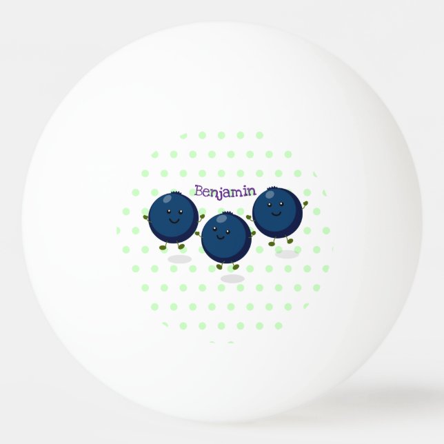 Pelota De Ping Pong Ilustracion de personalizado morado de arándanos a (Anverso)