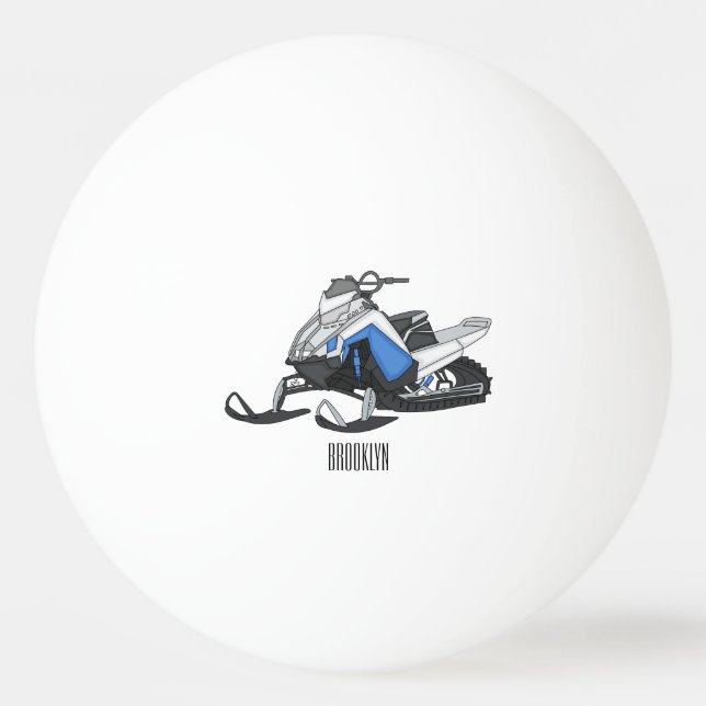 Pelota De Ping Pong Ilustracion de personalizado para motos de nieve (Anverso)