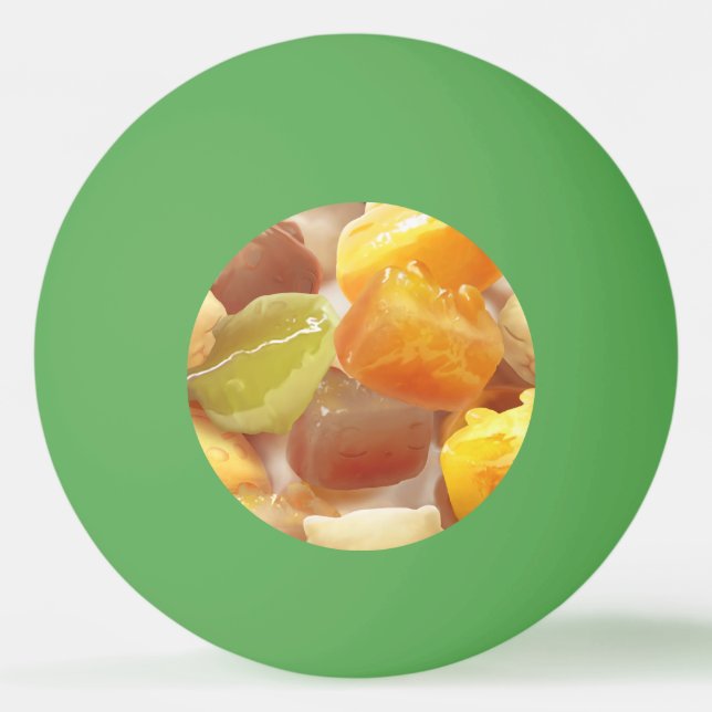 Pelota De Ping Pong Ilustracion de postres Taro Ball (Anverso)