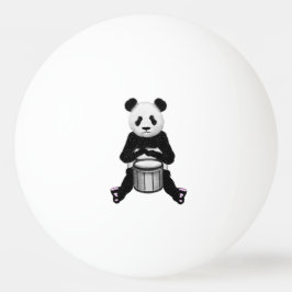 Pelota De Ping Pong Ilustracion Panda Bear Drum