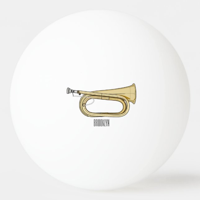 Pelota De Ping Pong Ilustracion personalizado Bugle (Anverso)