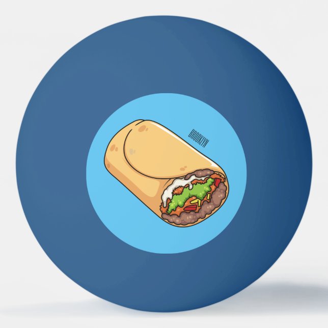 Pelota De Ping Pong Ilustracion personalizado Burrito (Anverso)