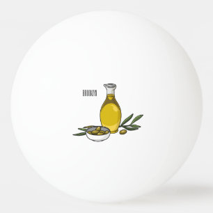 Pelota De Ping Pong Ilustracion personalizado de aceite de oliva