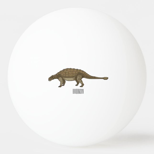 Pelota De Ping Pong Ilustracion personalizado de Ankylosaurus (Anverso)