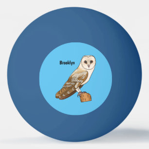 Pelota De Ping Pong Ilustracion personalizado de aves de búho de Barn