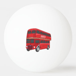Pelota De Ping Pong Ilustracion personalizado de bus de dos pisos