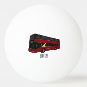Pelota De Ping Pong Ilustracion personalizado de bus de dos pisos