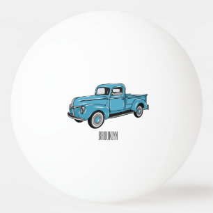 Pelota De Ping Pong Ilustracion personalizado de camioneta clásica