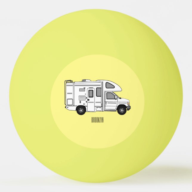 Pelota De Ping Pong Ilustracion personalizado de Campervan (Anverso)