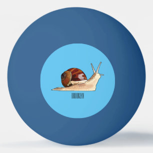 Pelota De Ping Pong Ilustracion personalizado de caracoles