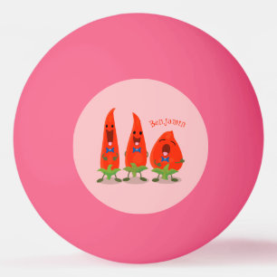 Pelota De Ping Pong Ilustracion personalizado de chiles cantantes