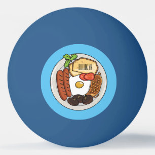 Pelota De Ping Pong Ilustracion personalizado de desayuno inglés
