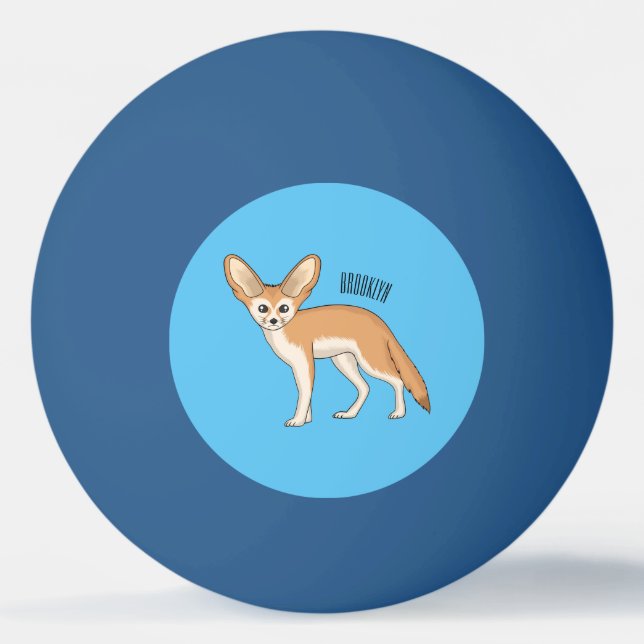 Pelota De Ping Pong Ilustracion personalizado de Fennec fox (Anverso)