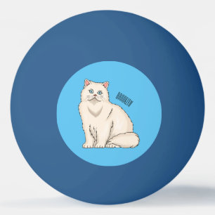 Pelota De Ping Pong Ilustracion personalizado de gato persa