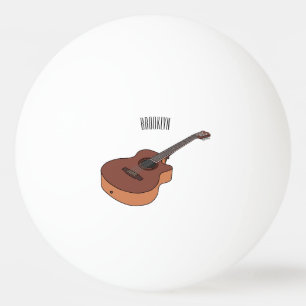 Pelota De Ping Pong Ilustracion personalizado de guitarra acústica