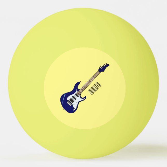 Pelota De Ping Pong Ilustracion personalizado de guitarra eléctrica (Anverso)