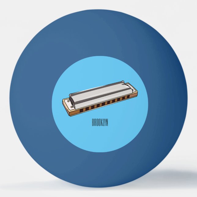Pelota De Ping Pong Ilustracion personalizado de Harmonica (Anverso)