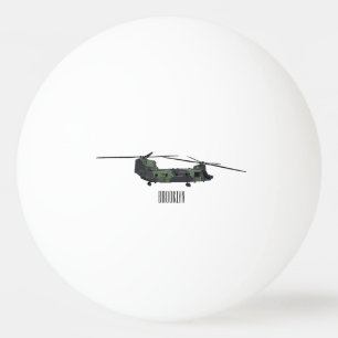 Pelota De Ping Pong Ilustracion personalizado de helicóptero del ejérc