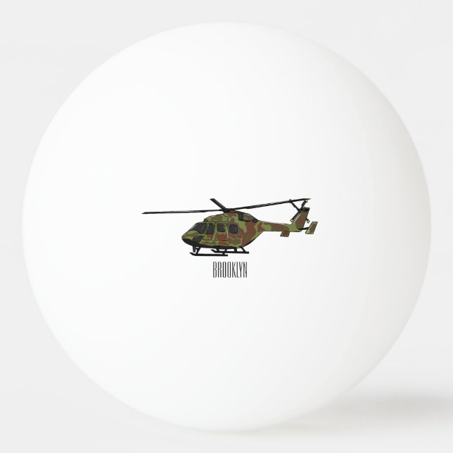 Pelota De Ping Pong Ilustracion personalizado de helicópteros del ejér (Anverso)