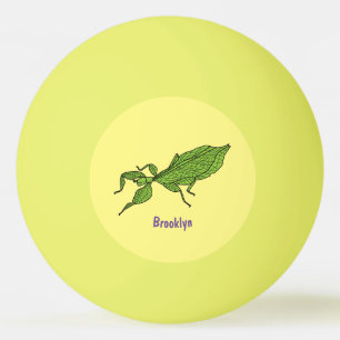 Pelota De Ping Pong Ilustracion personalizado de insectos de hoja verd