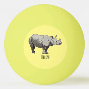 Pelota De Ping Pong Ilustracion personalizado de Javan rhinoceros