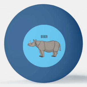 Pelota De Ping Pong Ilustracion personalizado de Javan rhinoceros