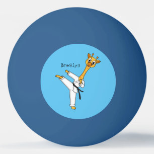 Pelota De Ping Pong Ilustracion personalizado de Kung Fu giraffe